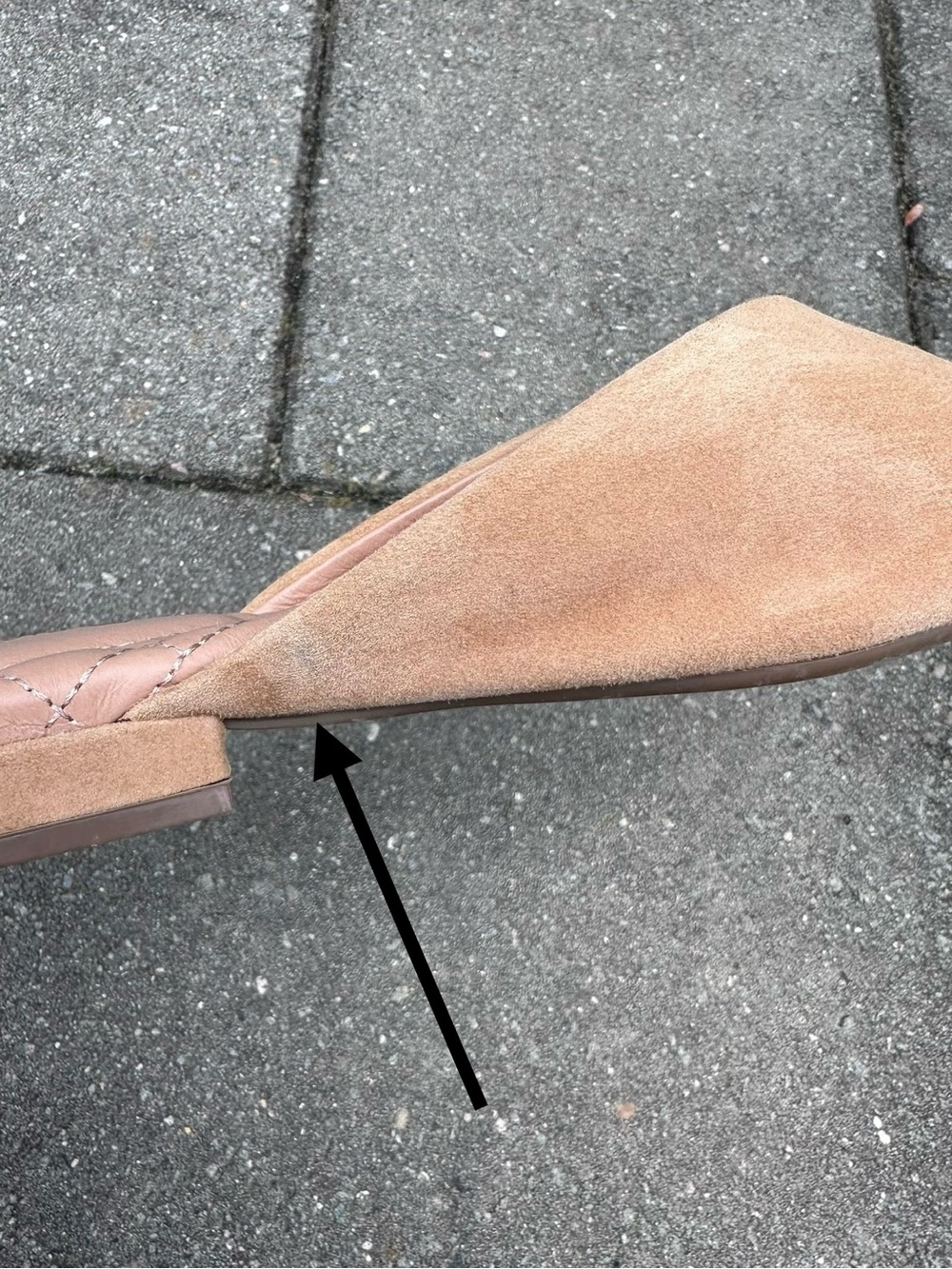 Birdies The Swan Pointed Toe Slip On Mules Golden Oak Suede Size: 7 Shoes Flats - Picture 6 of 17